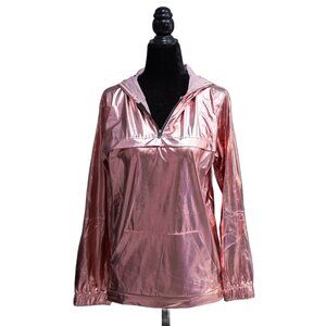 More Than Magic Shimmer Metallic Quarter Zip Hoodie, Size X-Large (14/16)